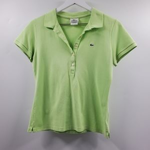 Lacoste Neon Green Polo Shirt Logo Short Sleeves Slim Fit 4811L